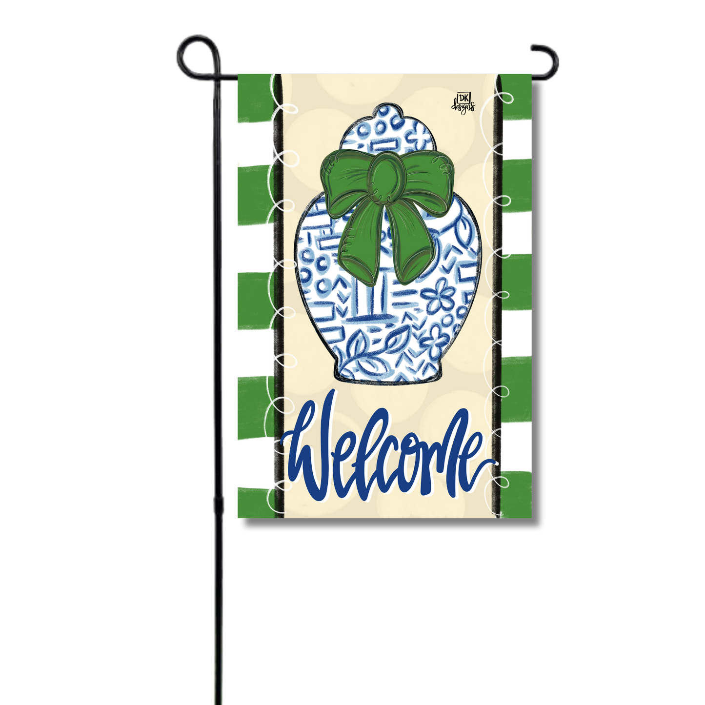 Ginger Jar Vinyl Garden Flag