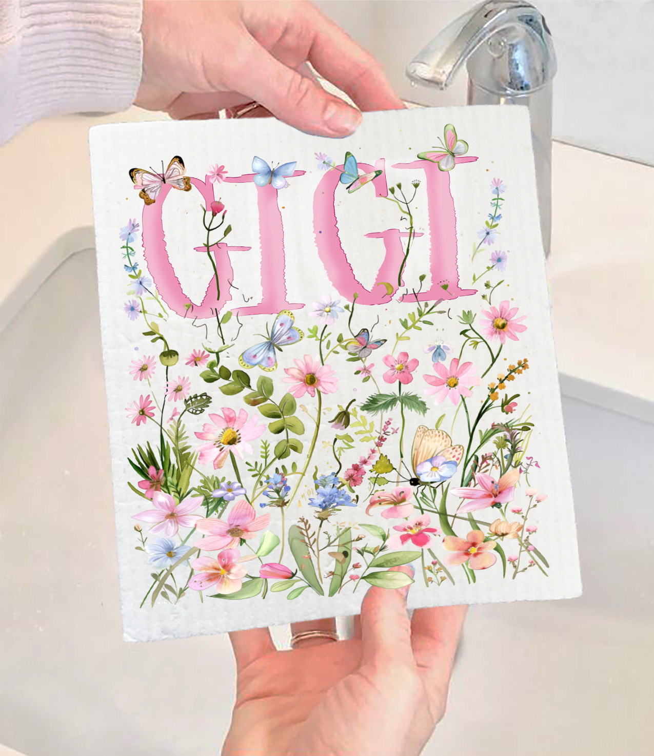 Mother's Day Wild Flowers Gigi Swedish Dishcloth
