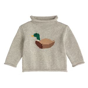Mallard Duck Rollneck Baby Sweater