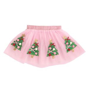 Toddler Pink Christmas Tree Tutu
