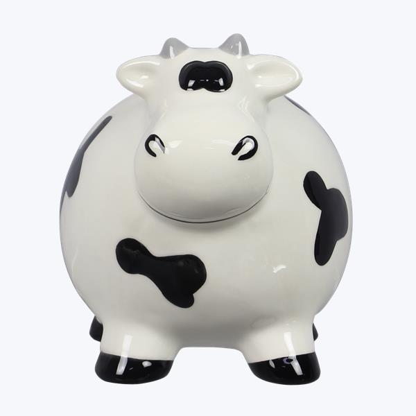 Ceramic Cow Coin Bank
