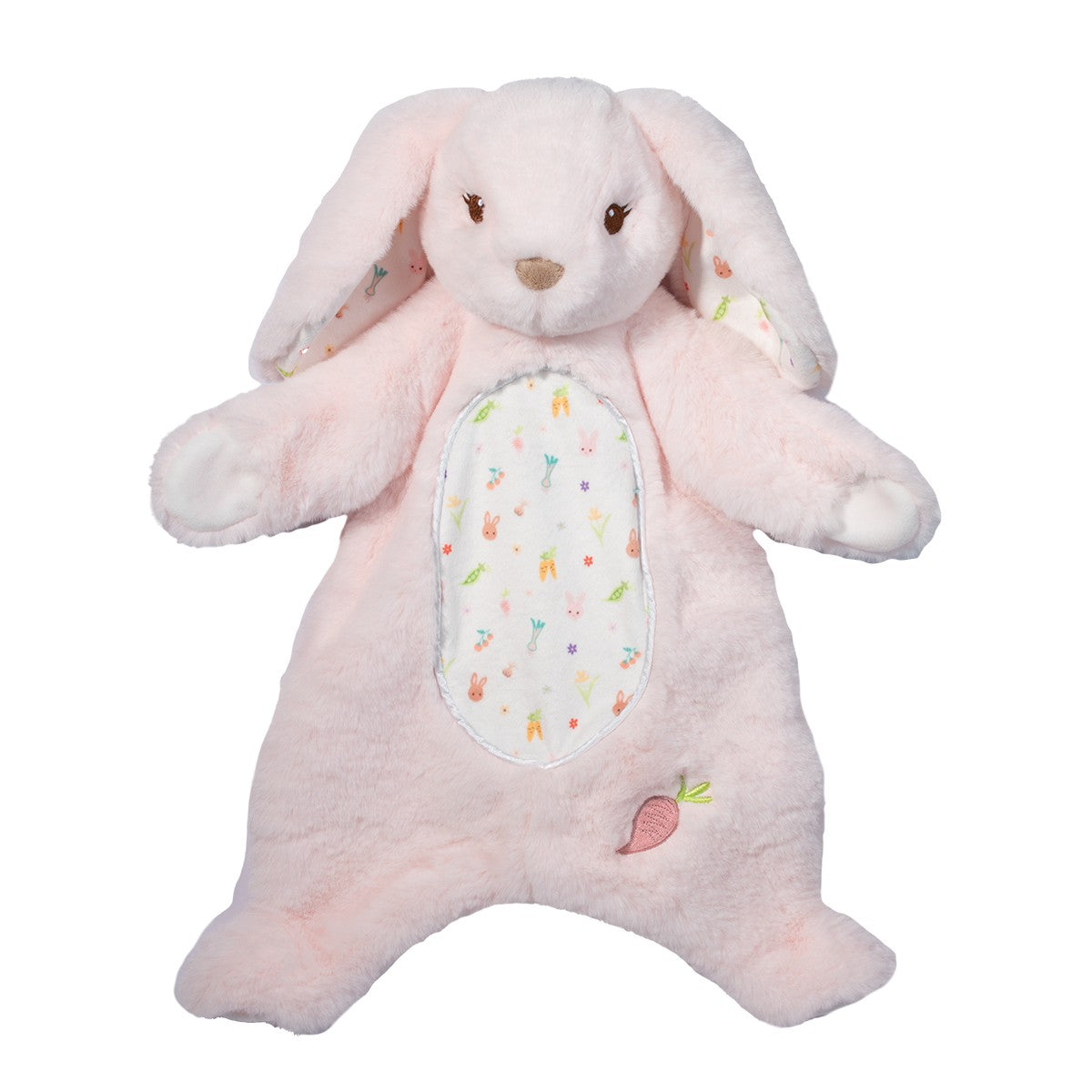 A pink bunny sshlumpie doll and blanket combined.