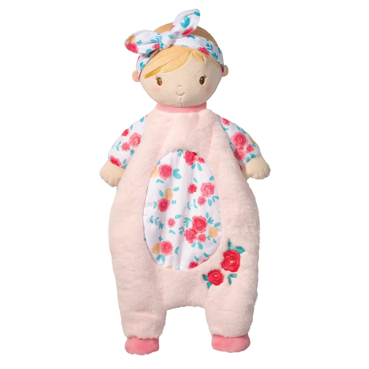 A girl sshlumpie doll and blanket combined.