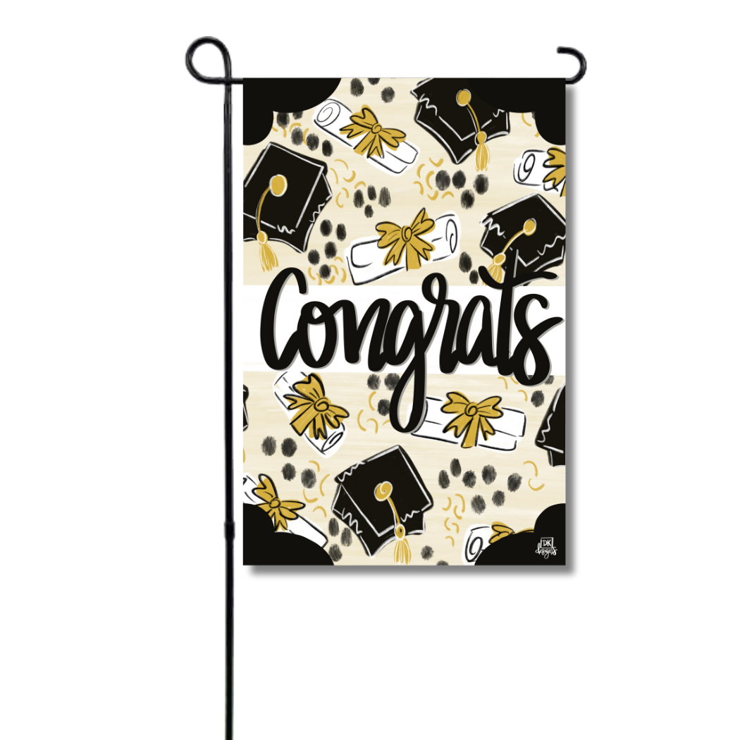 Congrats Grad Vinyl Garden Flag