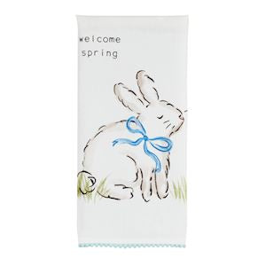 Welcome Spring Topiary Tea Towel