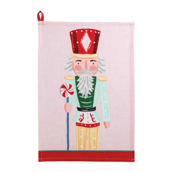 Christmas Pink Nutcracker Tea Towel