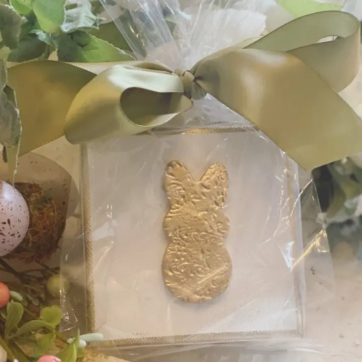 Gold Gilded Bunny Canvas