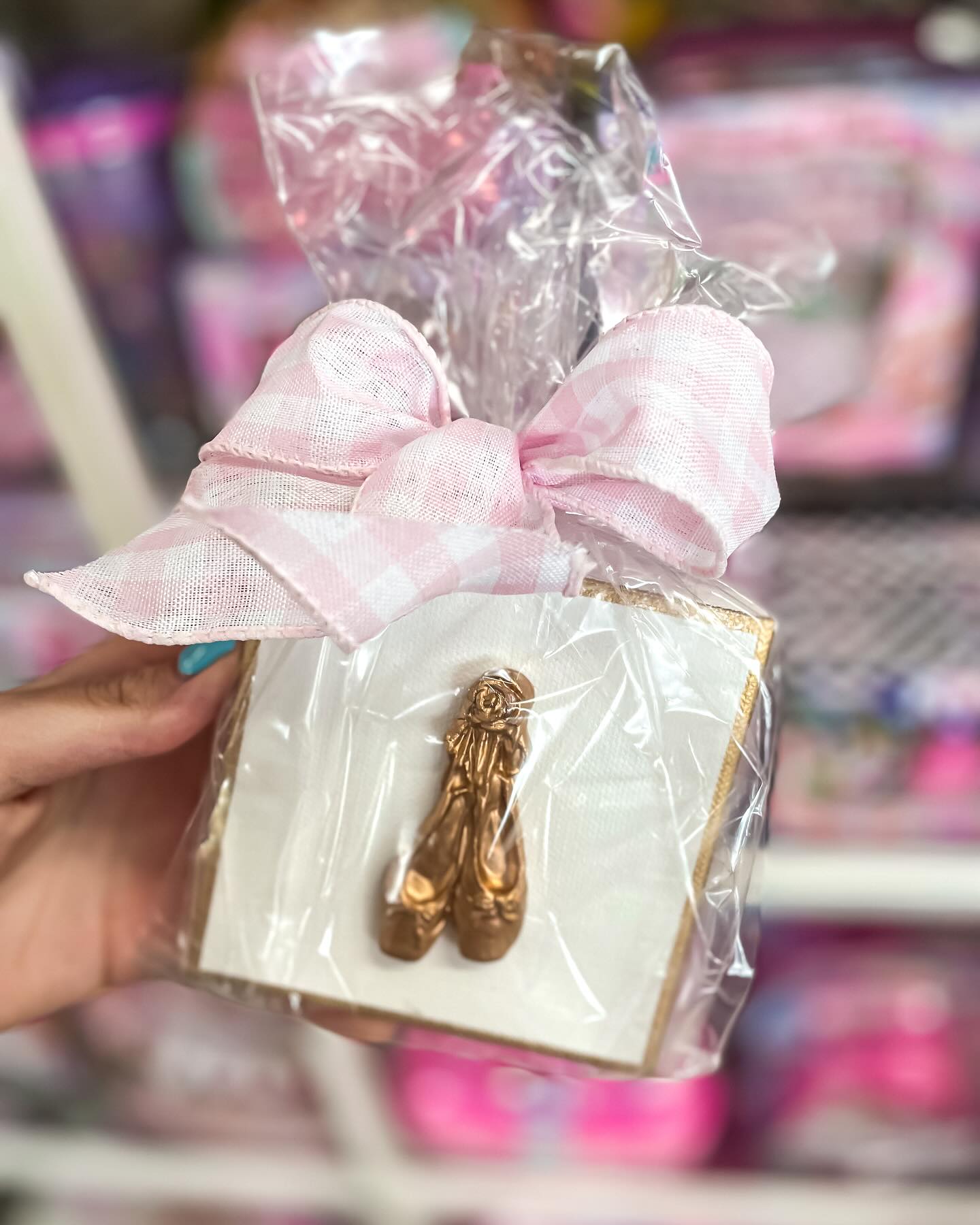 Gold Leaf Ballerina Slipper Canvas Art