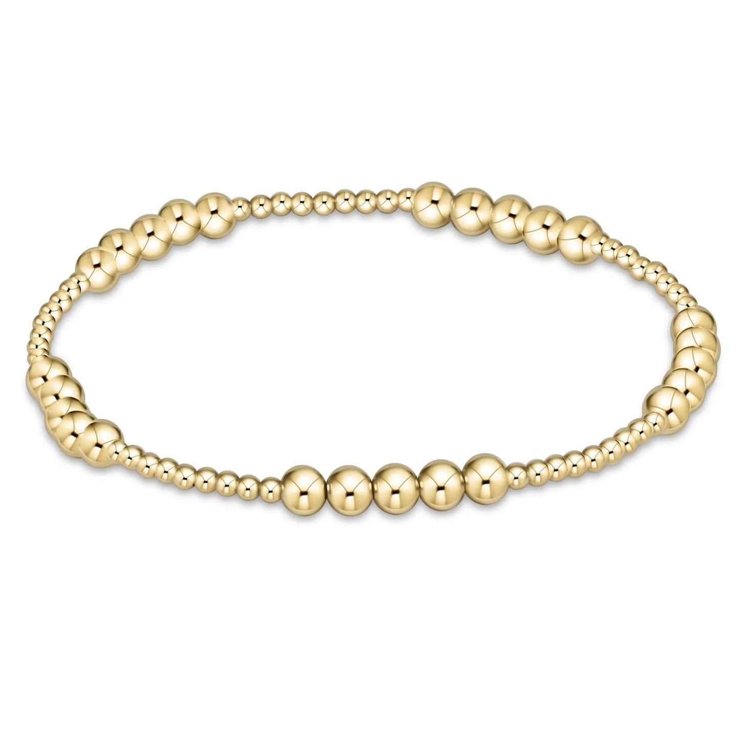 Enewton - Classic Blissful Pattern Gold 4mm Bead Bracelet