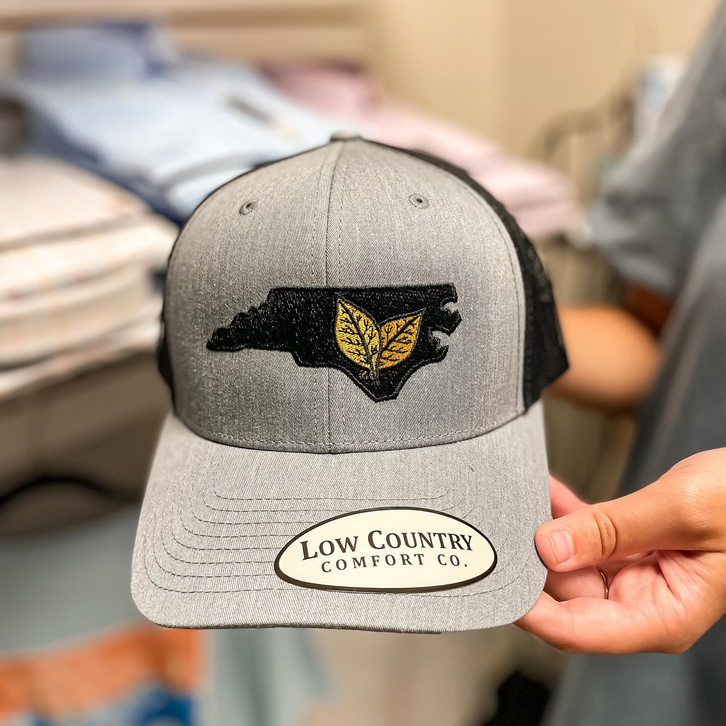 North Carolina Tobacco- Heather/Black Hat