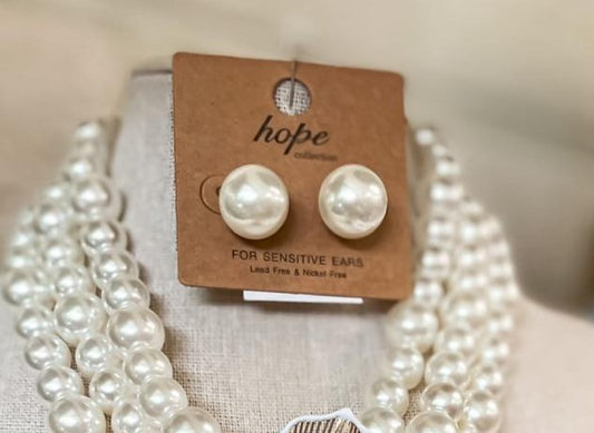 Pearl Stud Earrings