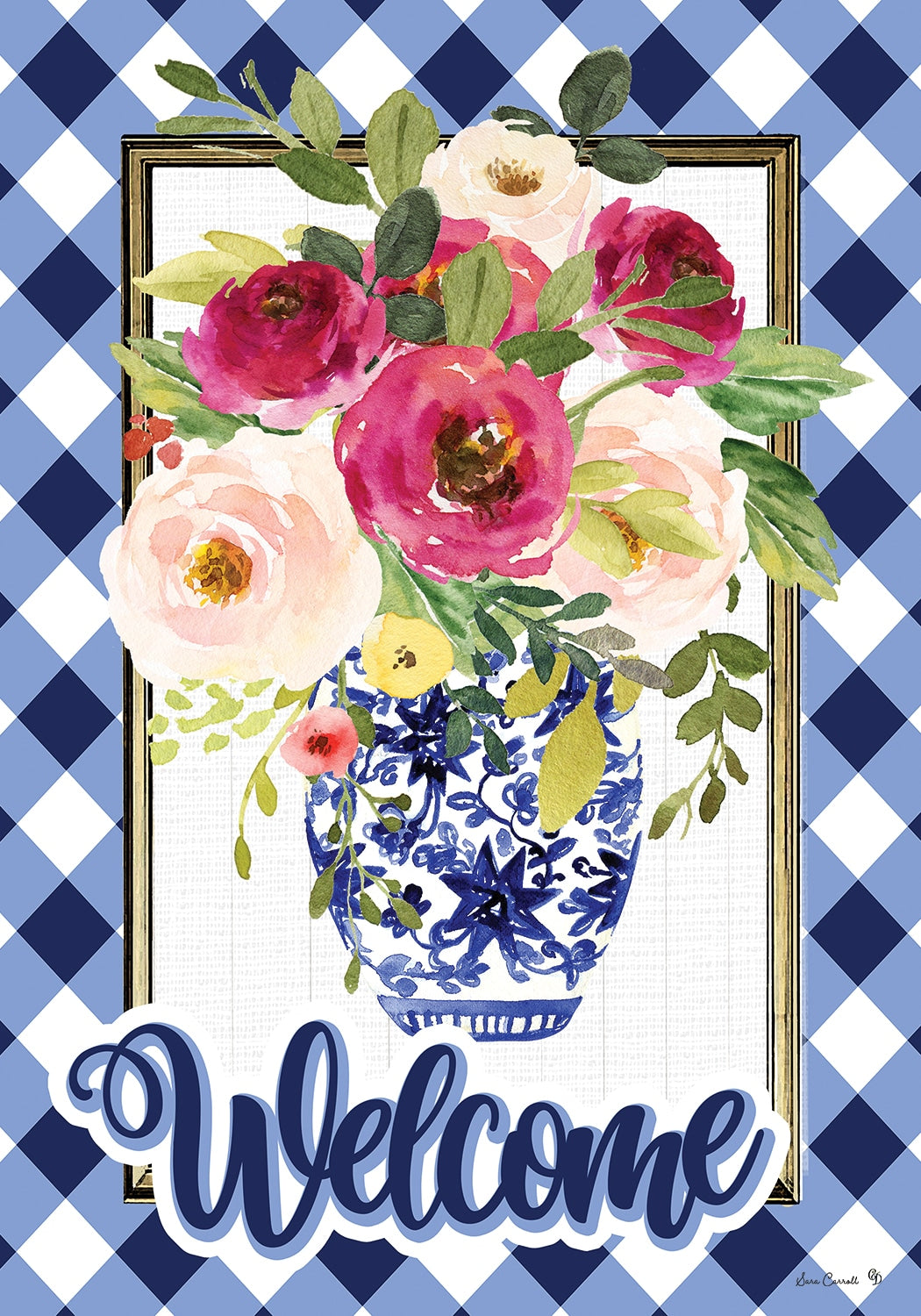 Garden Flag- Welcome Roses