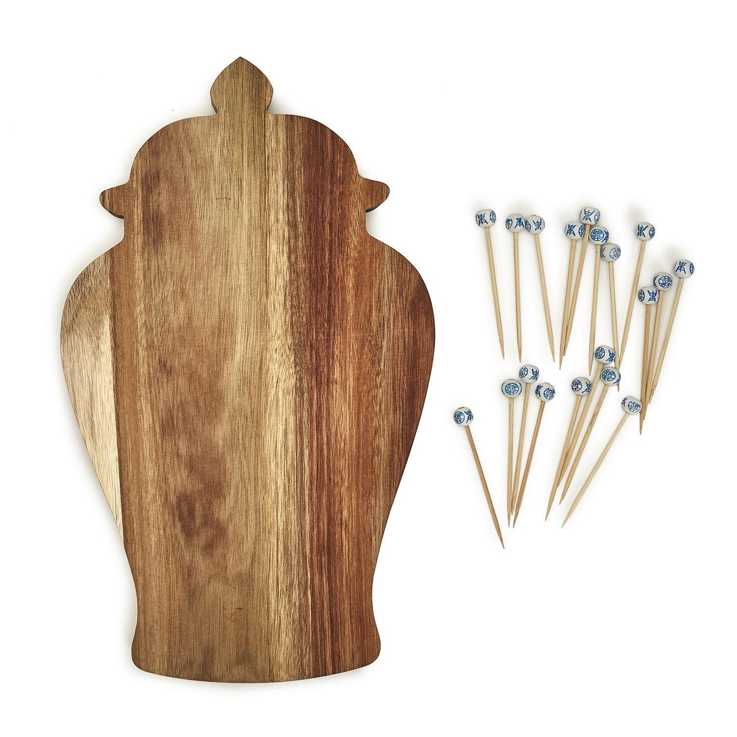 Ginger Jar Shape Charcuterie with Decorative Tooth Picks