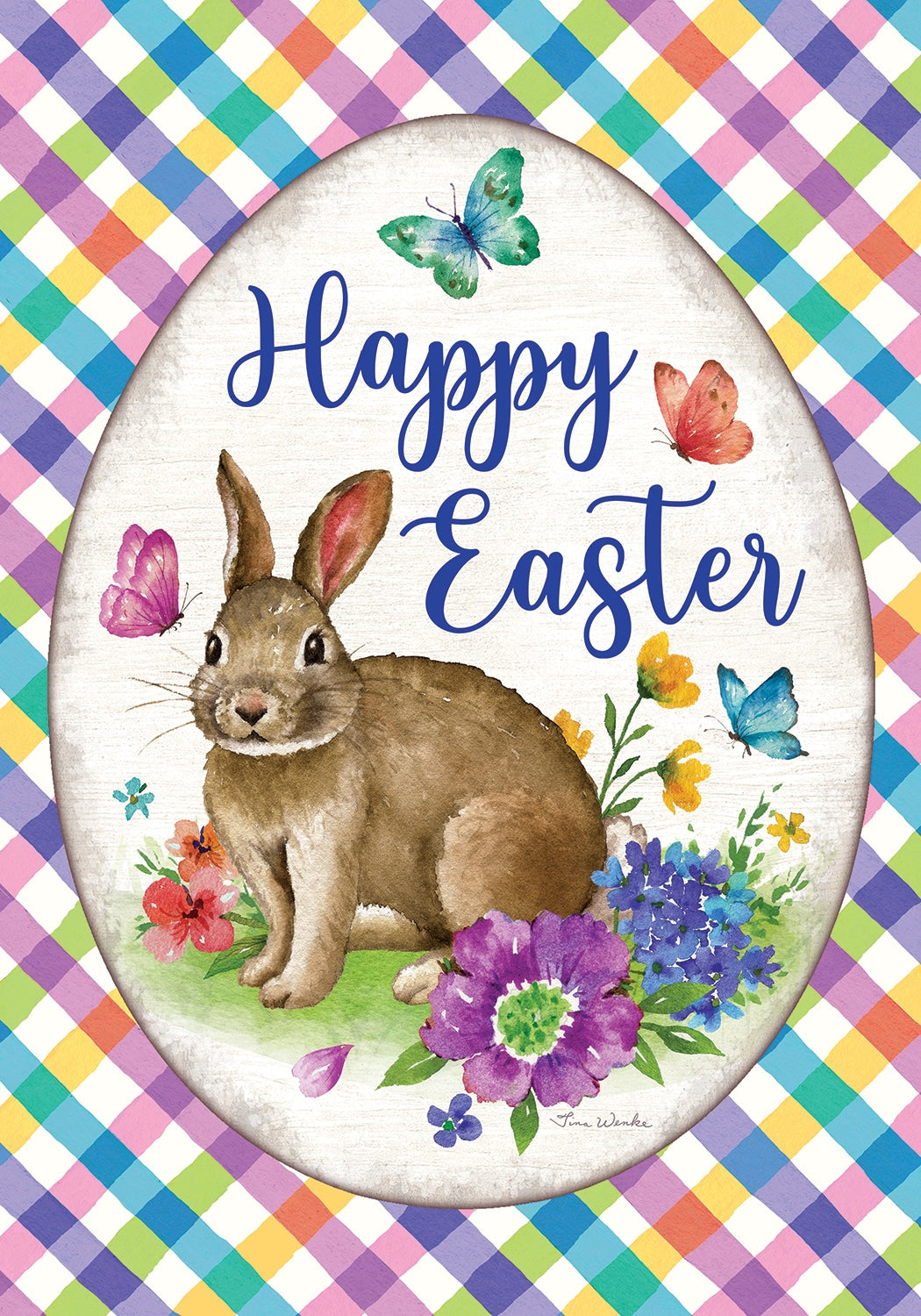 House Flag-Bunny Plaid