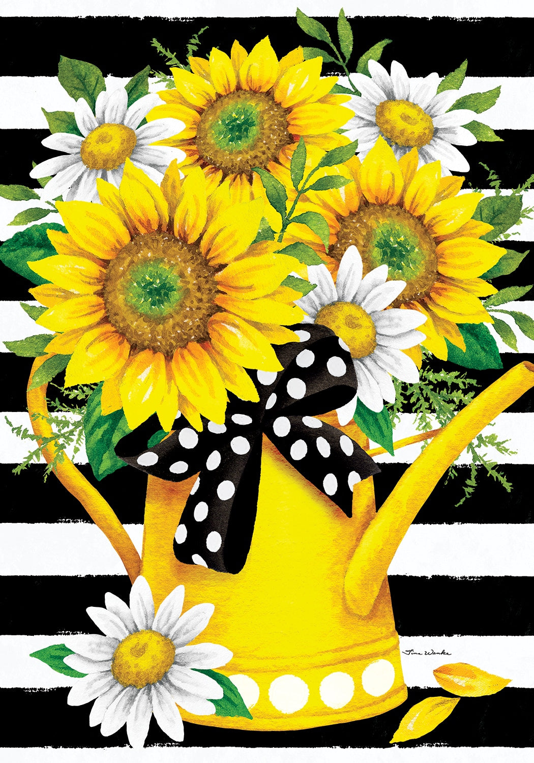 House Flag- Sunflower Watering Can