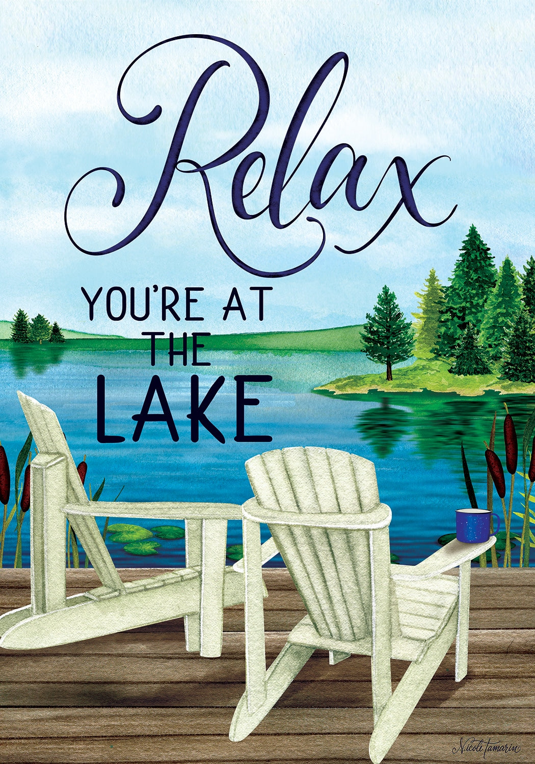 Garden Flag- Relax Lake