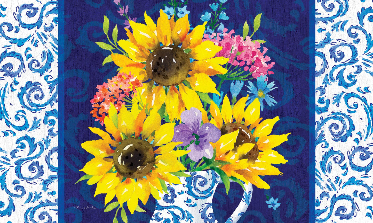 Mat- Sunflower Chinoiserie