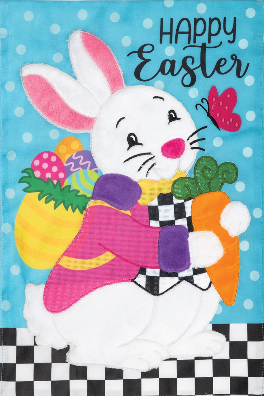 Applique Garden Flag- Bunny and Carrot