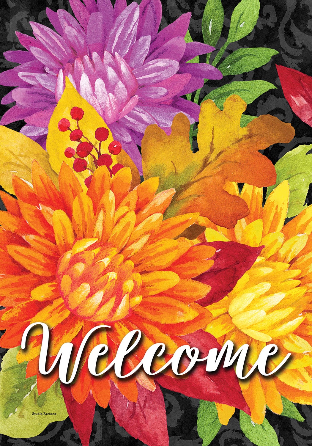 House Flag- Vibrant Mums