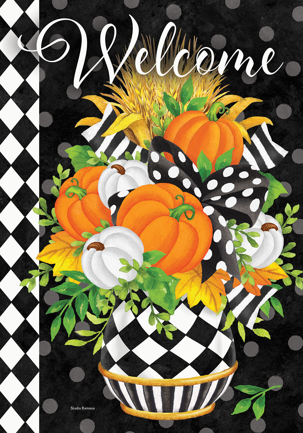 Garden Flag- Black and White Panter