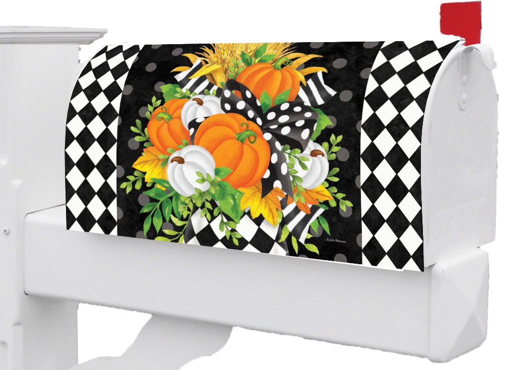 Mailbox Cover- Black and White Planter