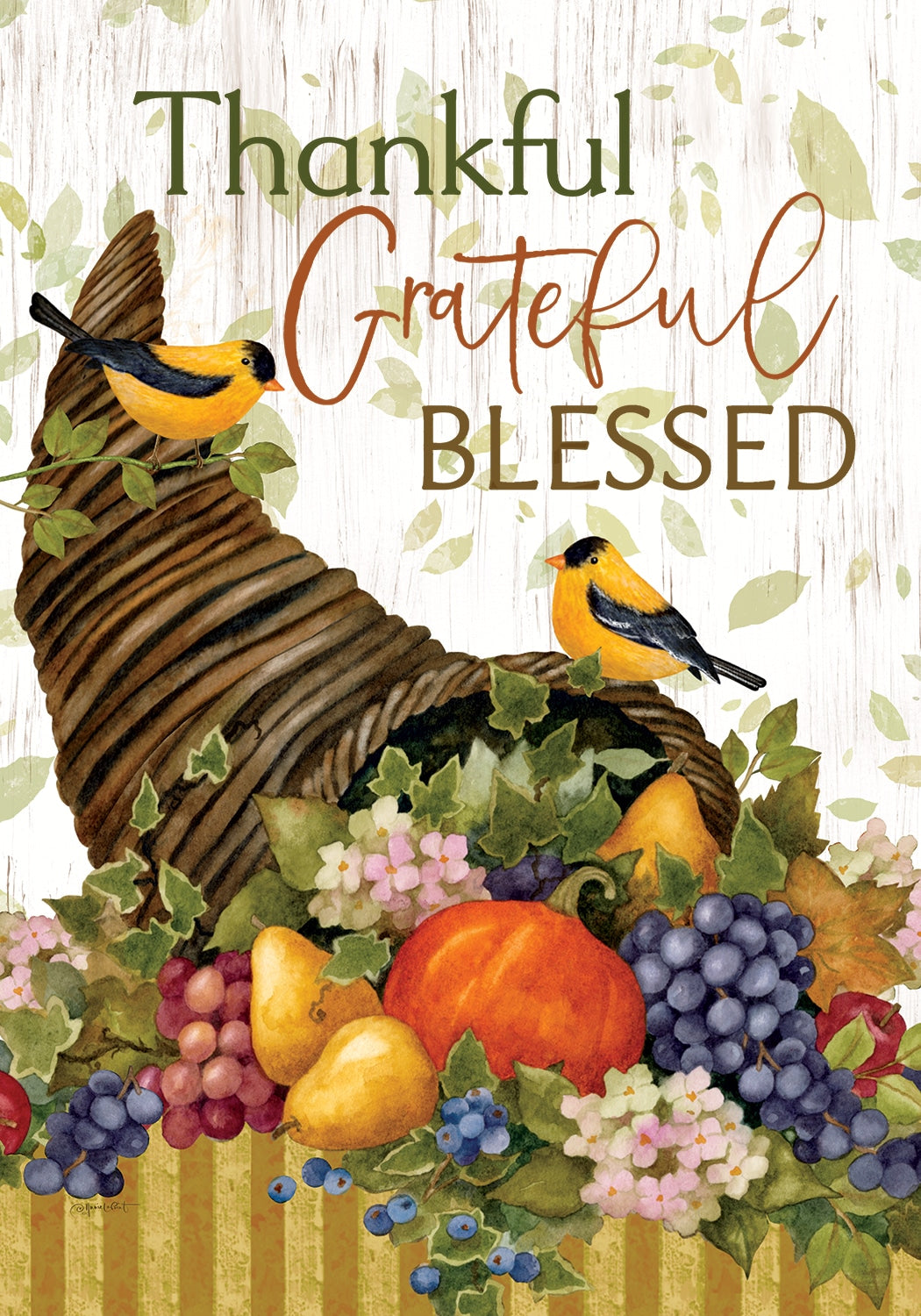 Garden Flag- Thankful Cornucopia