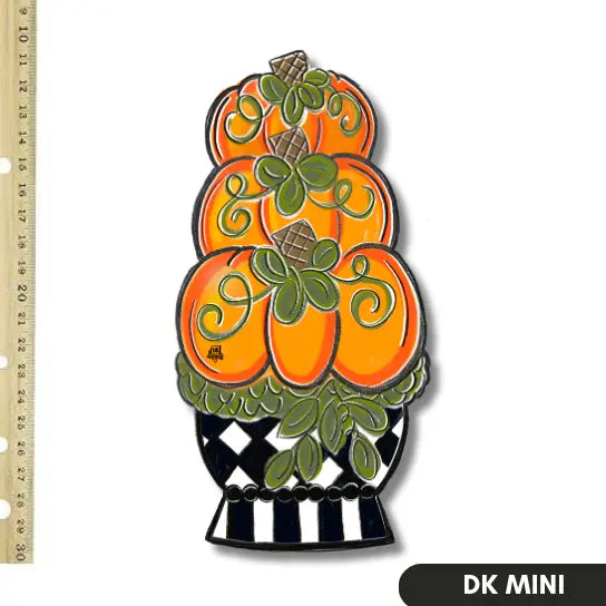 MINI Black & White Pumpkin Topiary