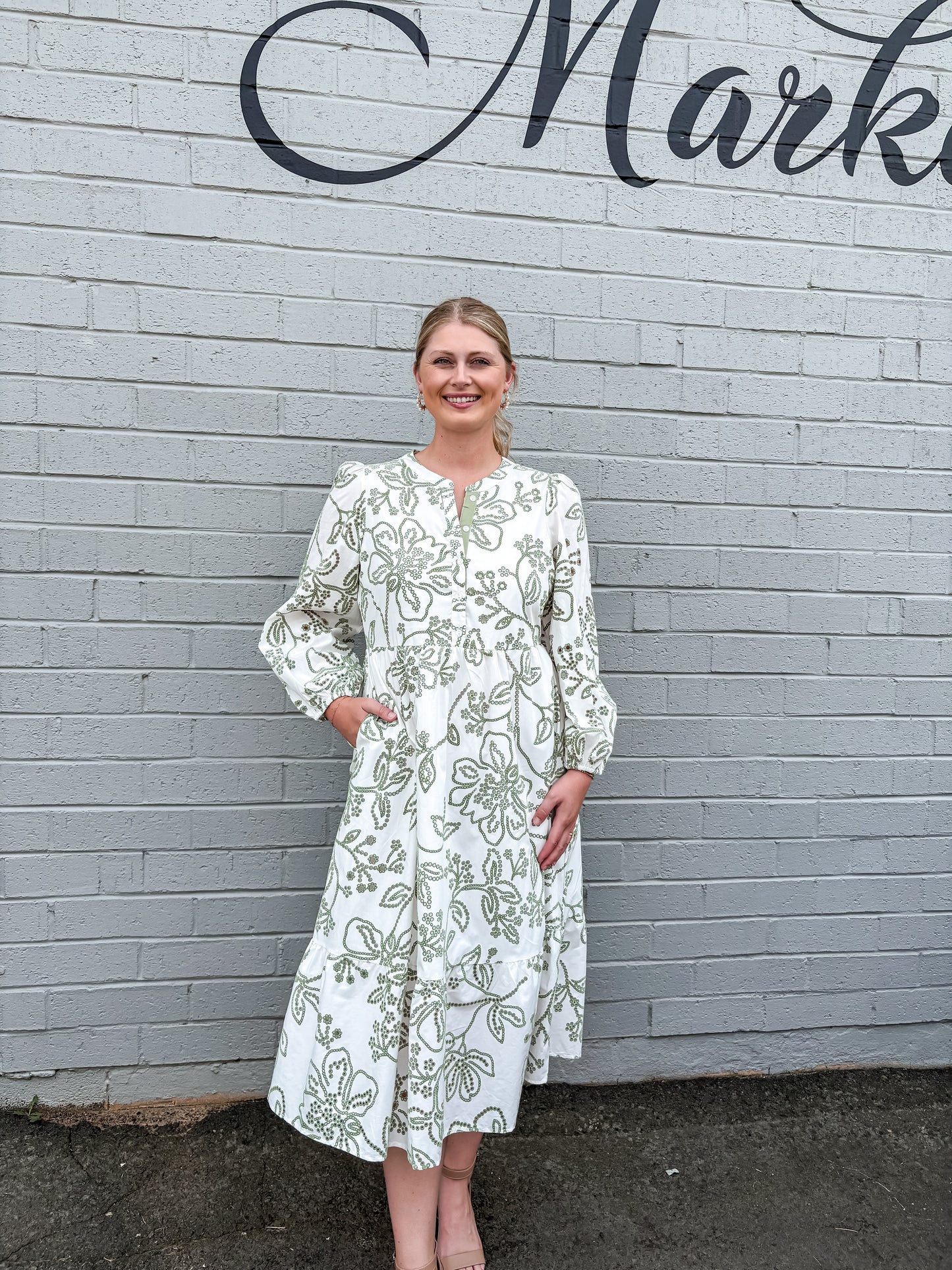 Riley White Lacecap Dress