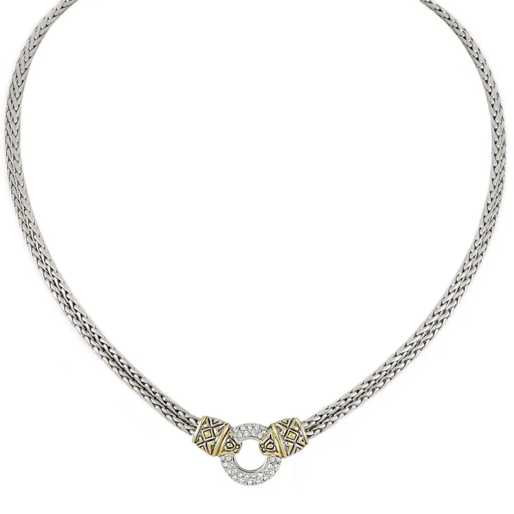 Pavé Circle Double Strand Necklace