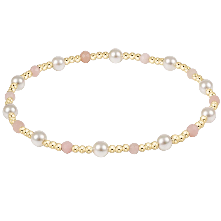 Enewton - Pearl Sincerity Gemstone 4mm Gold Bead Bracelet