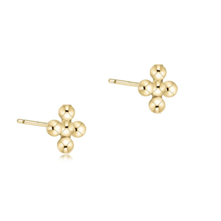 Enewton - Signature Cross Small Beaded Stud