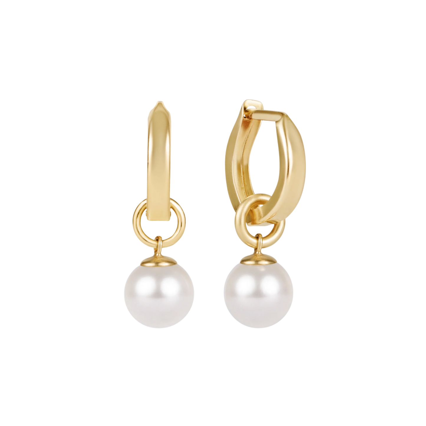Enewton - Huggie Gold 0.5" Hoop - Classic Pearl 8mm Charm