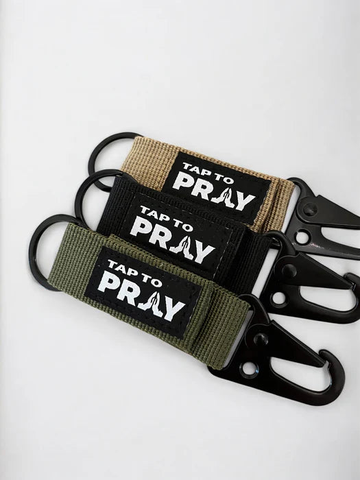 Tap To Pray Tactical Carabiner Keychain