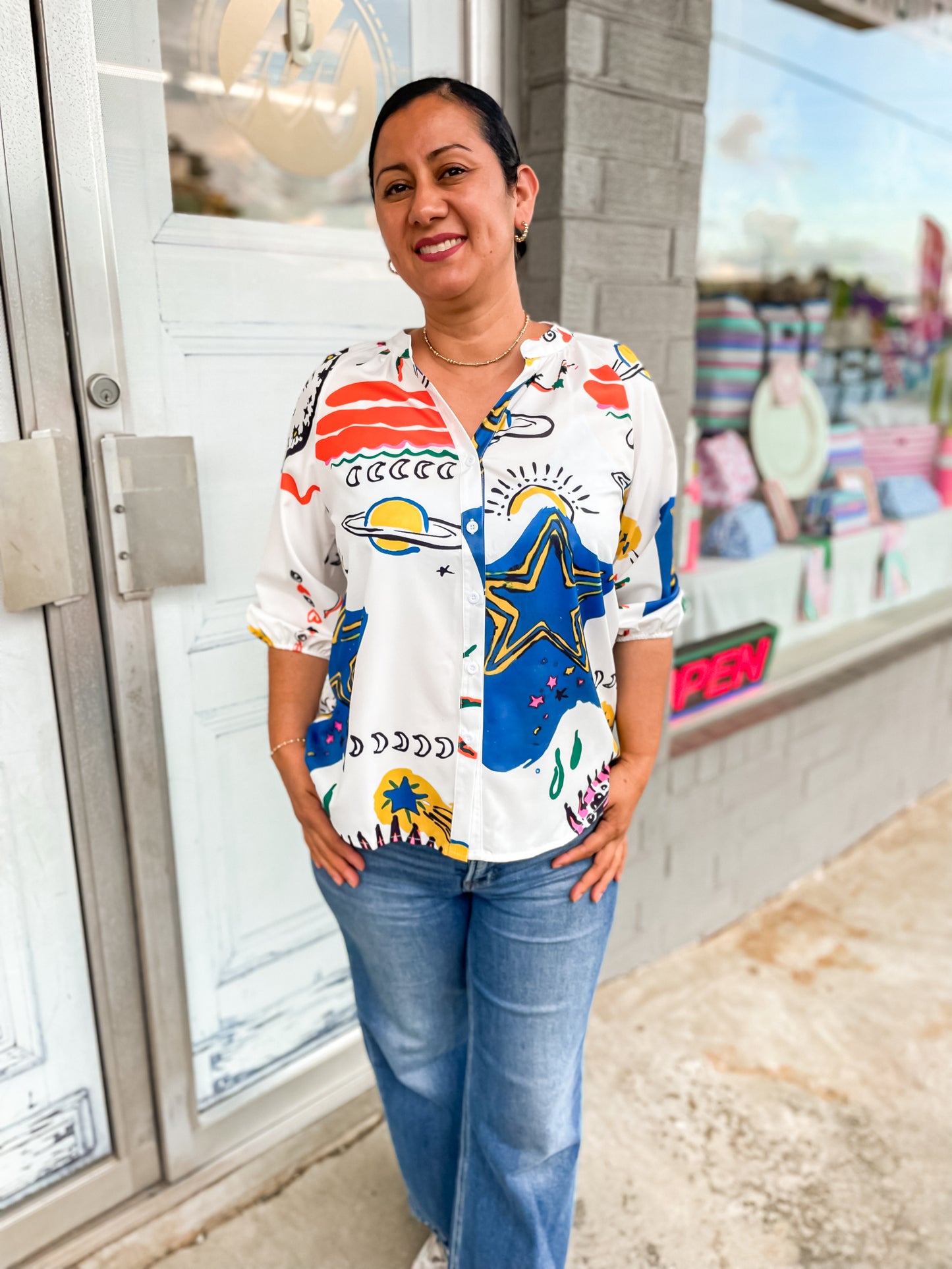 Layne Button Top