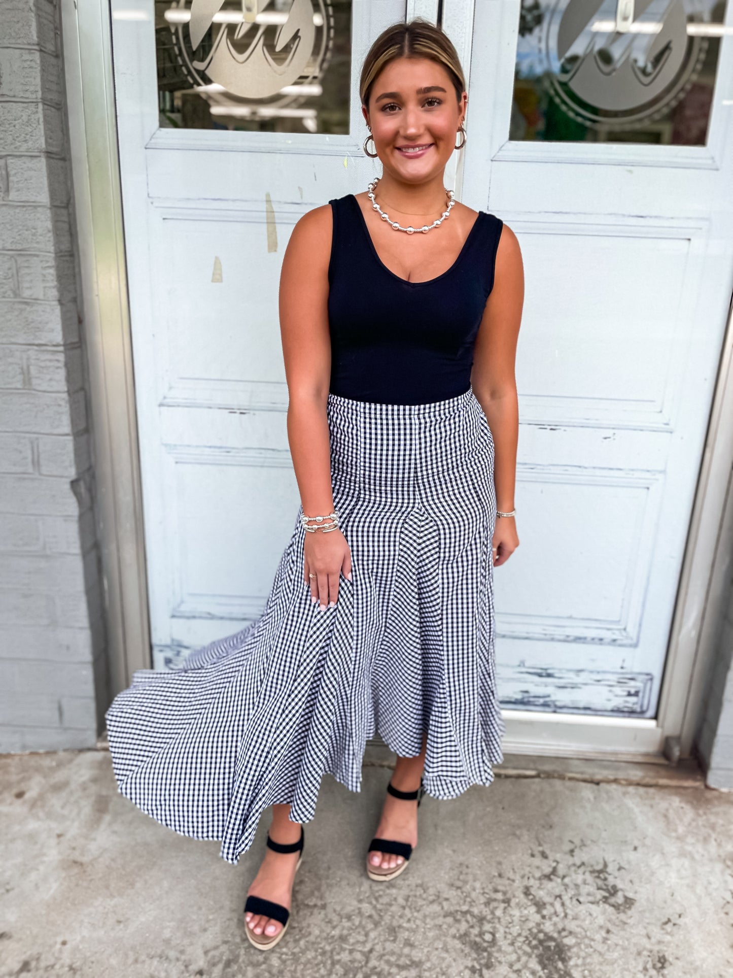 Alex Checkered Skirt