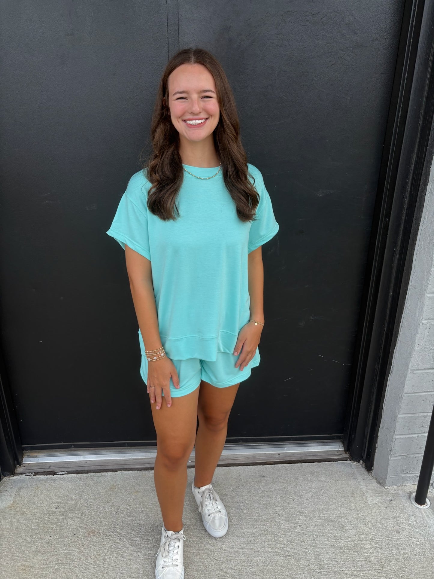 Emily Aqua Shorts