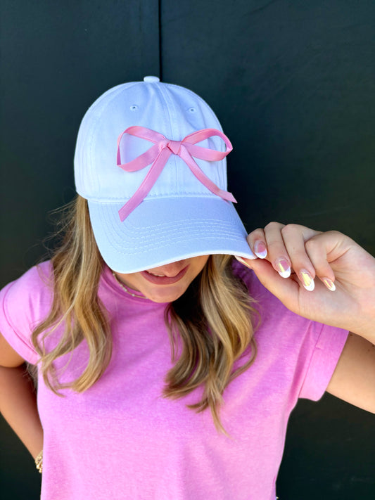 Pink Bow Baseball Hat