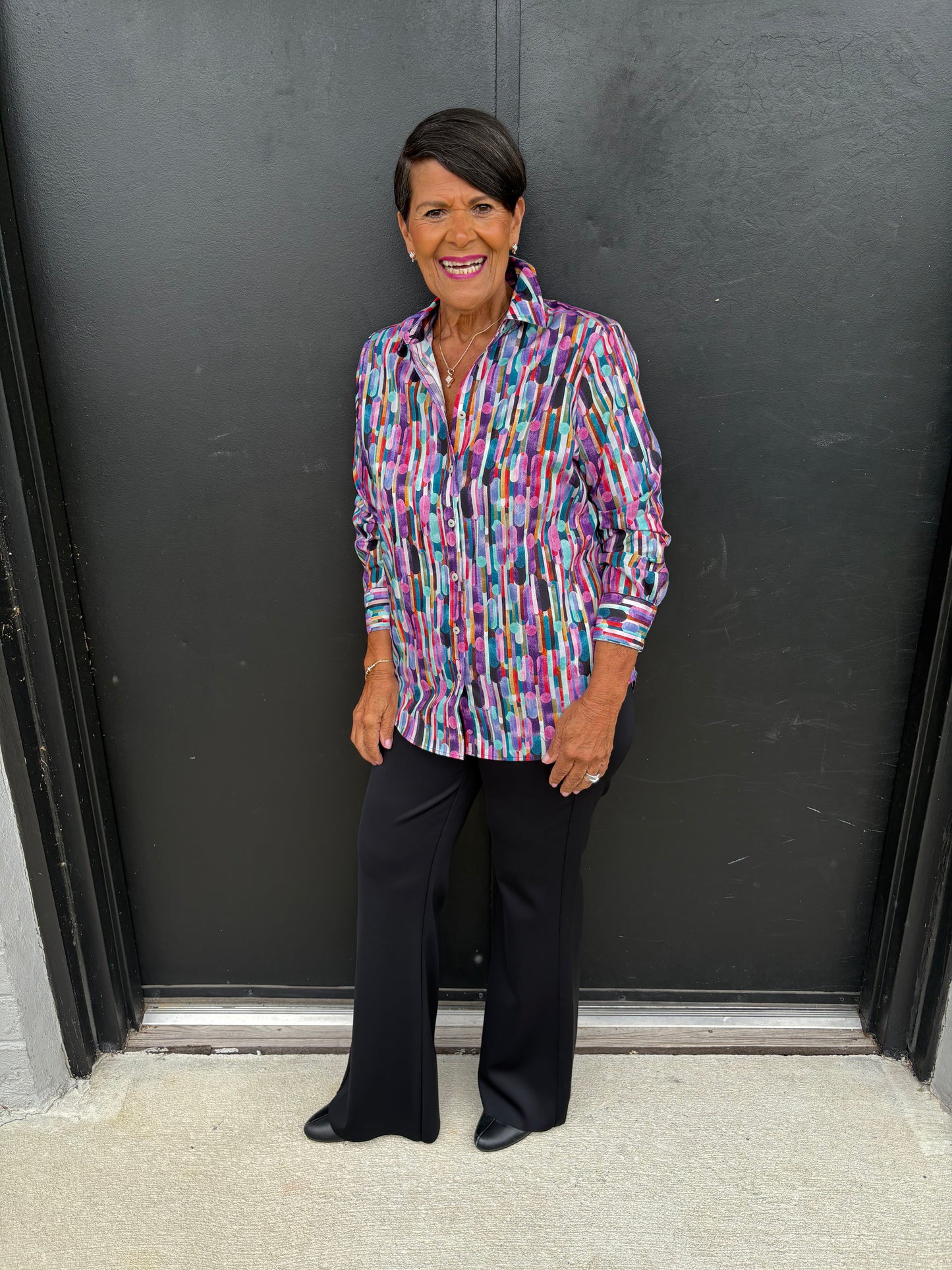 Margie Multicolor Prism Long Sleeve Shirt
