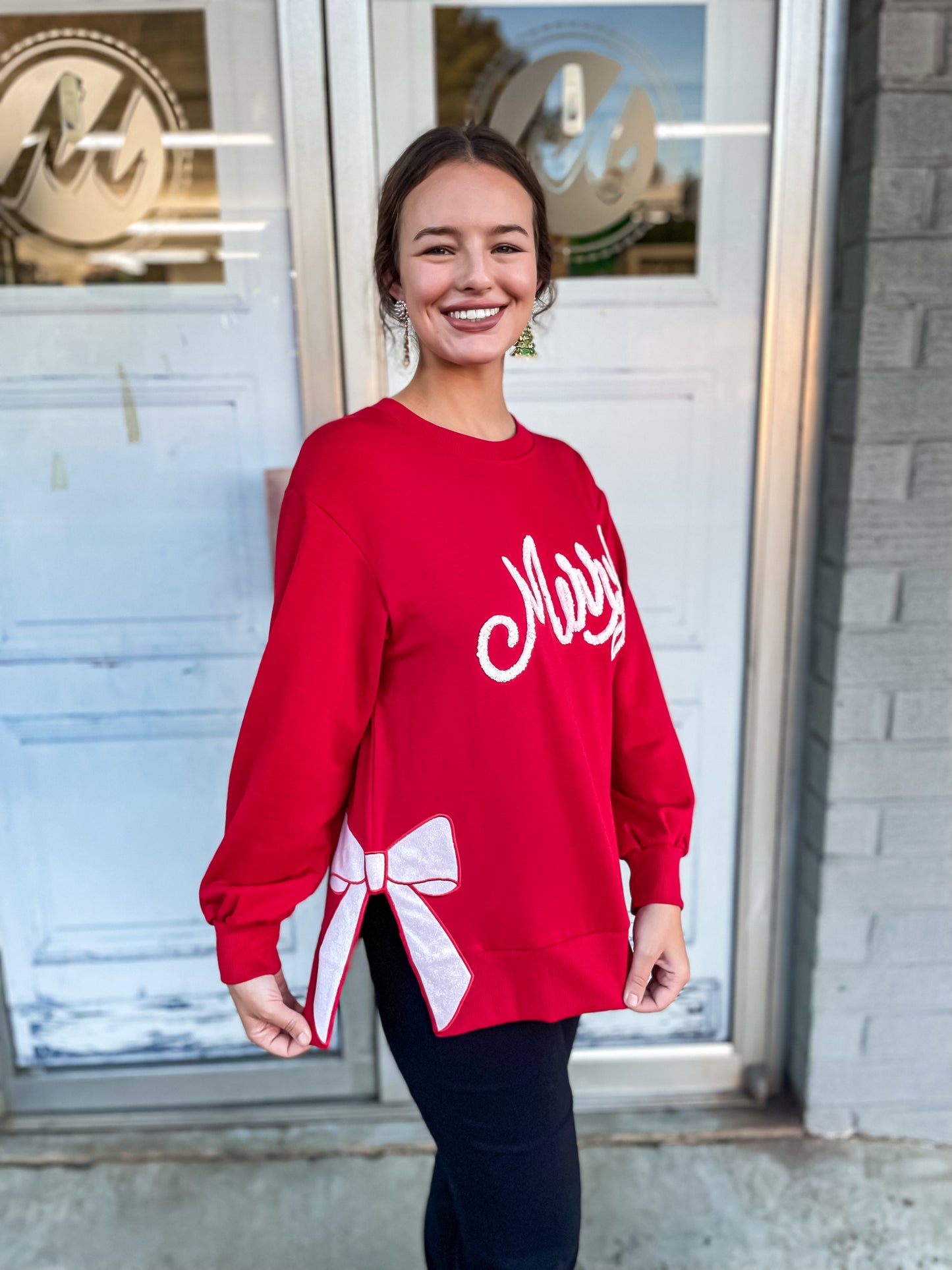 Lakelyn Merry Bow Sweatshirt