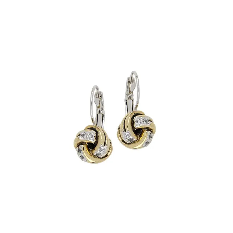 Pavé Love Knot French Wire Earrings