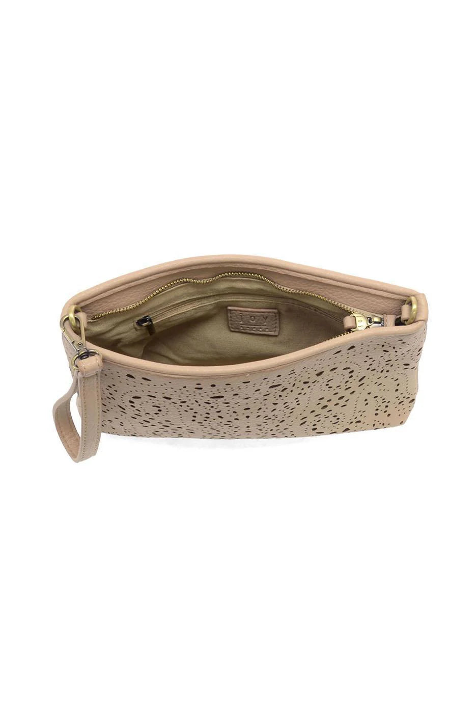 Lazer Cut Eyelet Quinn Convertible Crossbody Clutch
