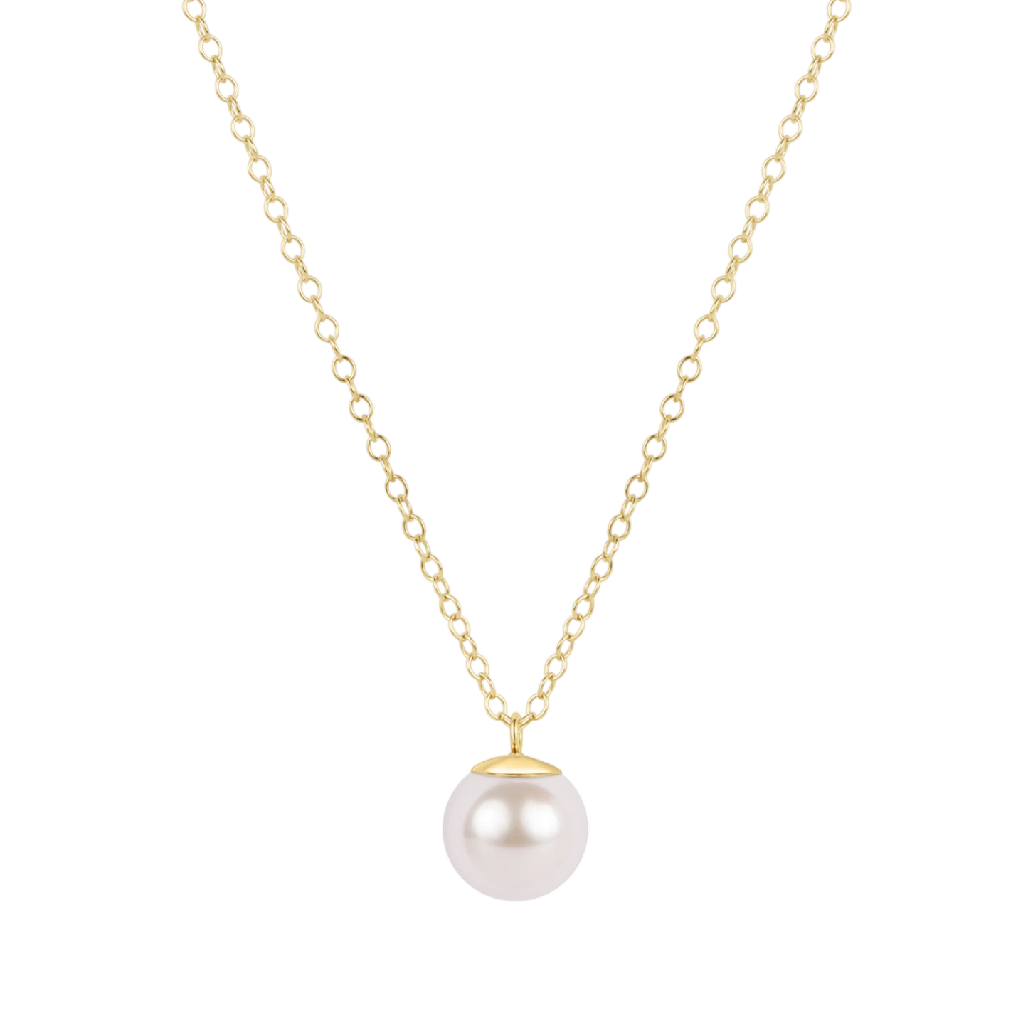 Enewton - 16" Necklace Gold - Classic Pearl 10mm Charm
