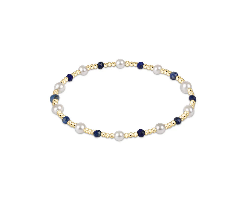 Extends - Pearl Sincerity Pattern 4mm Bead Bracelet - Gemstone
