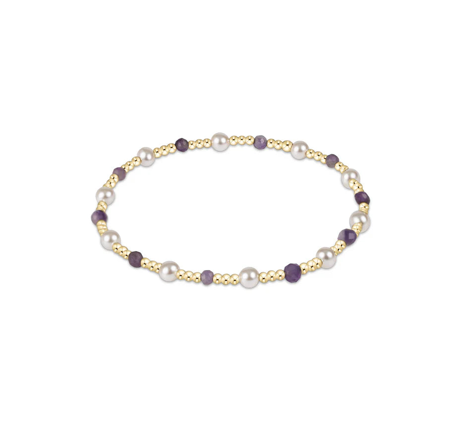 Extends - Pearl Sincerity Pattern 4mm Bead Bracelet - Gemstone