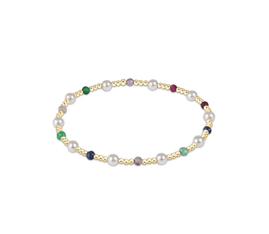 Extends - Pearl Sincerity Pattern 4mm Bead Bracelet - Gemstone