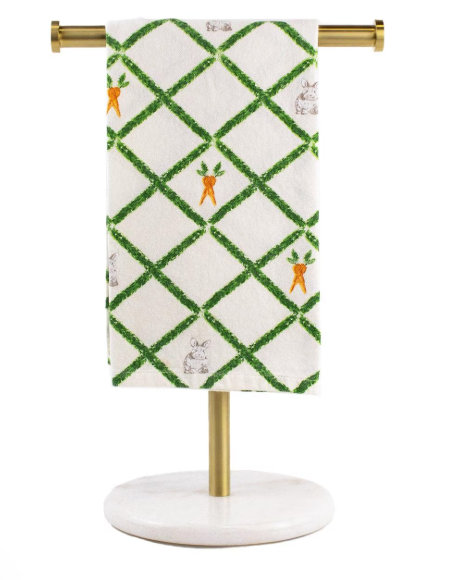 Boxwood Trellis Bunny Hand Towel