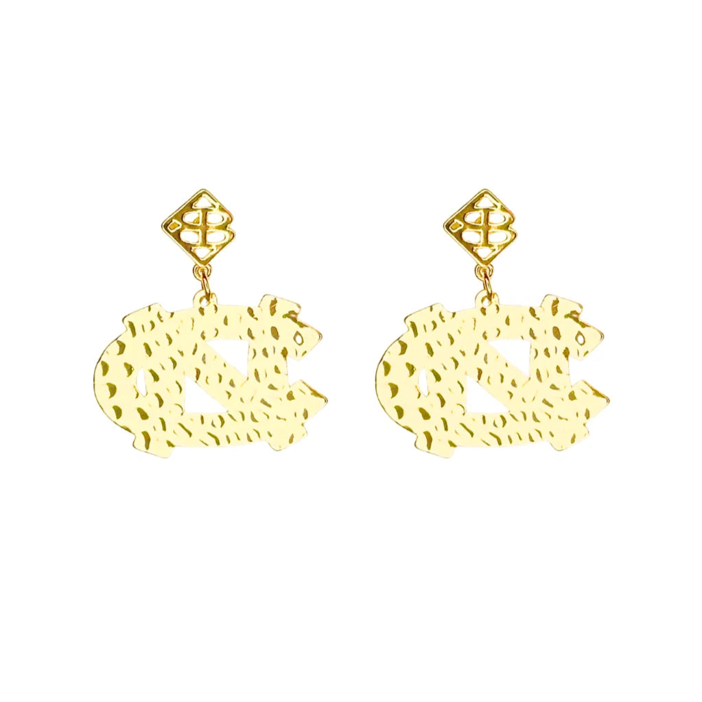 North Carolina Gold Logo Earring