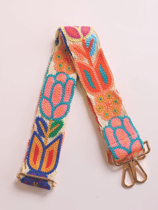 Wool Printed Bag Strap