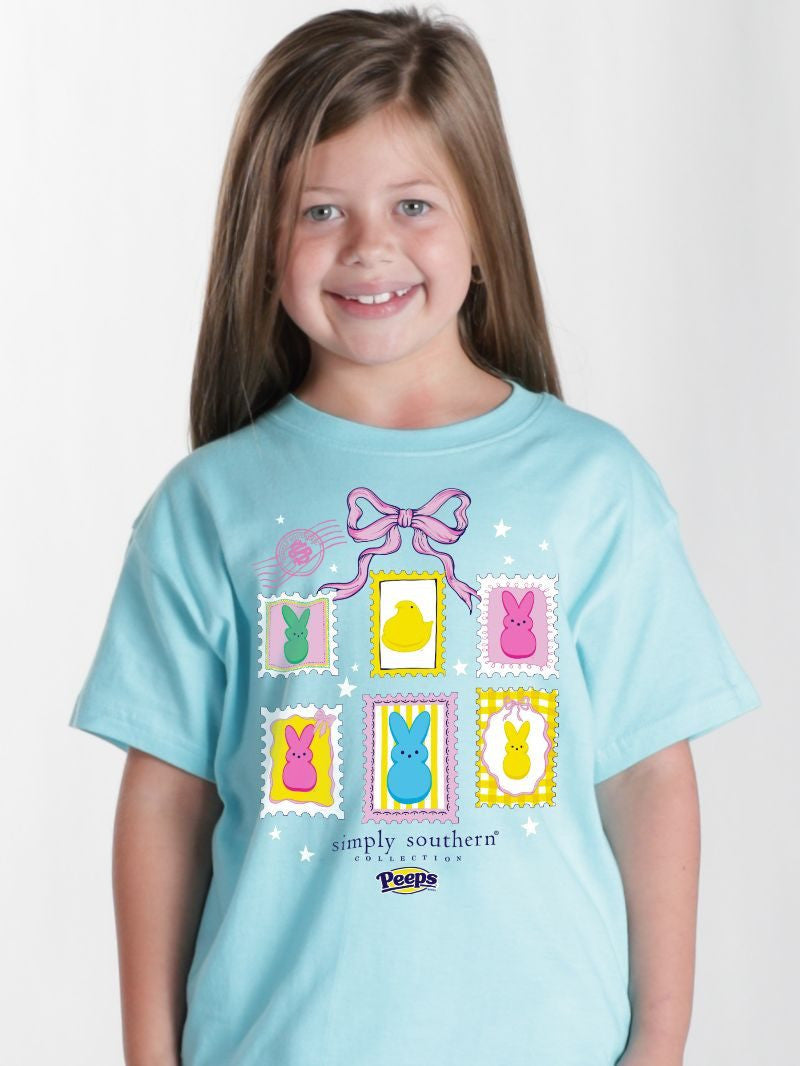 Short Sleeve Youth Peeps Stamps T-Shirt