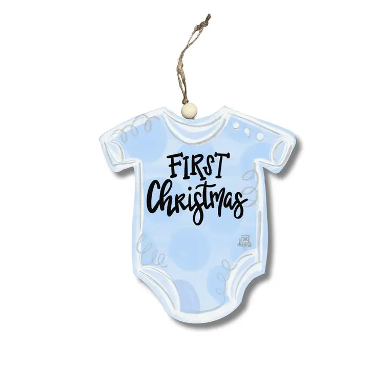 Baby's First Christmas Blue Ornament